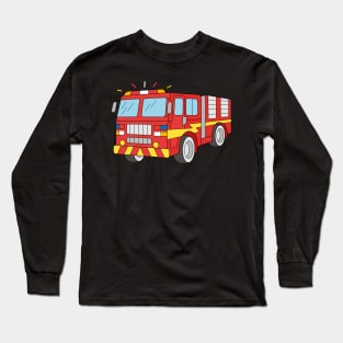 Cool Firefighter Truck Long Sleeve T-Shirt